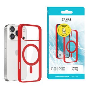 Coque Compatible MagSafe pour iPhone 17 Pro, Rouge