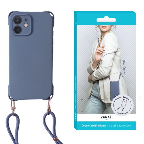 Coque Cordella Bump pour iPhone 12, Bleu orage