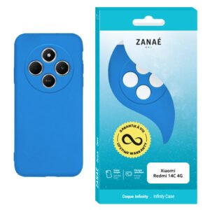 Coque silicone bleue ZANAÉ pour Xiaomi Redmi 14C 4G avec garantie à vie