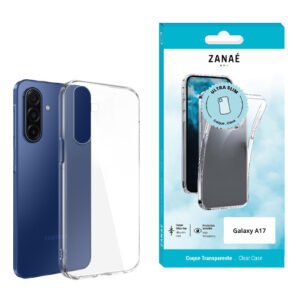 Coque transparente ultra fine ZANAÉ pour Samsung Galaxy A17, protection légère et design élégant.
