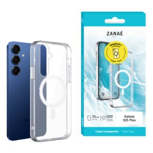 Coque transparente MagSafe ZANAÉ pour Samsung Galaxy S25 Plus avec design clair et protection fine