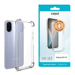 Coque transparente antichoc ZANAÉ pour Samsung Galaxy A07 4G avec protection renforcée.