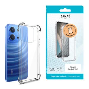 Coque transparente antichoc ZANAÉ pour Xiaomi Redmi 15C, protection TPU claire et durable.