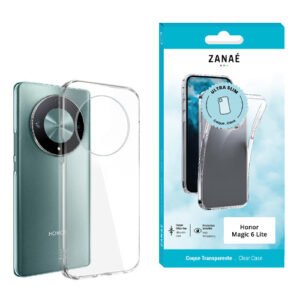 Coque transparente ultra fine ZANAÉ pour Honor Magic 6 Lite, protection élégante et discrète.