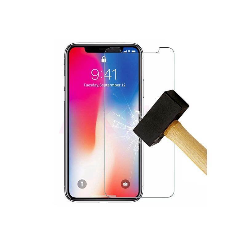 Protection d’écran en verre trempé pour iPhone, anti-chocs et ultra résistante.