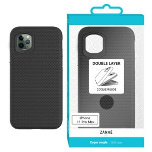 Coque noire double couche antichoc Zanaé pour iPhone 11 Pro Max