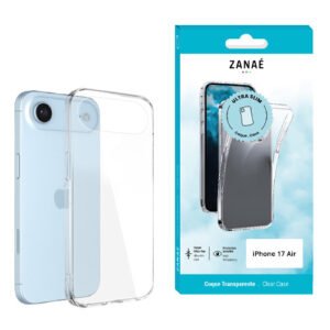 Coque transparente ultra fine ZANAÉ pour iPhone 17 Air, design clair et élégant