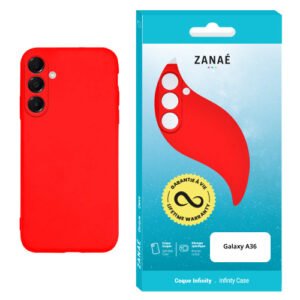 Coque rouge ZANAÉ pour Samsung Galaxy A36 avec design fin et garantie à vie