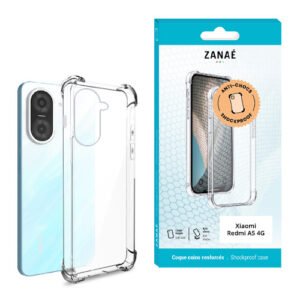 Coque transparente antichoc ZANAÉ pour Xiaomi Redmi A5 4G avec coins renforcés.