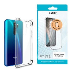 Coque transparente antichoc ZANAÉ pour Xiaomi Redmi Note 8 Pro avec coins renforcés.