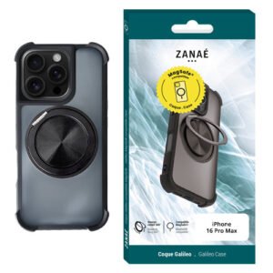 Coque ZANAÉ Galileo MagSafe pour iPhone 16 Pro Max, design élégant et protection renforcée.
