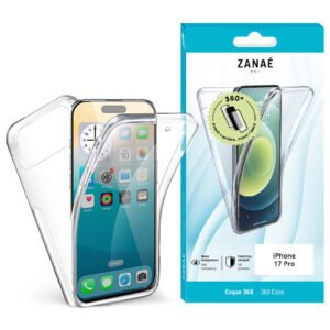 Coque transparente 360° ZANAÉ pour iPhone 17 Pro avec protection intégrale et design élégant