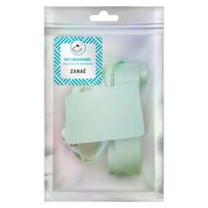 Kit universel ZANAÉ vert menthe dans emballage transparent au design élégant et minimaliste.