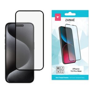 Film de protection Verre trempe Full Cover pour iPhone 15 Pro Max, Noir