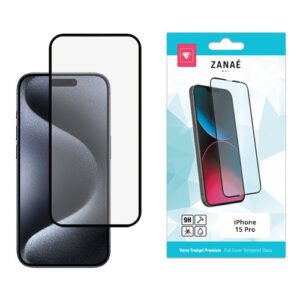Film de protection Verre trempe Full Cover pour iPhone 15 Pro, Noir