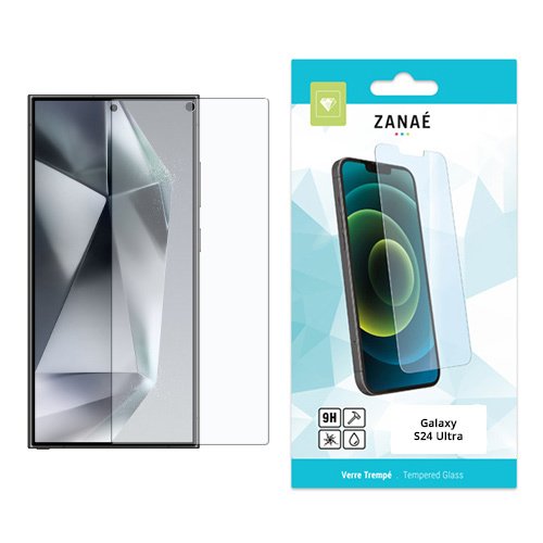 Film Protecteur en verre trempe pour Galaxy S24 Ultra, Transparent