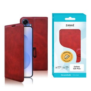 Portefeuille Zanae Columbia pour Galaxy S25 Plus, Rouge
