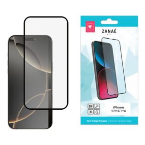 Verre trempe Full Cover pour iPhone 17 / 16 Pro, Transparent