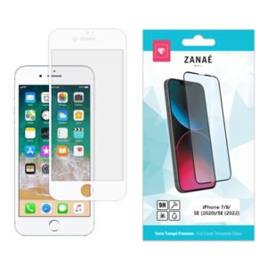 Verre trempe Full Cover pour iPhone 7/ 8 / SE (2020) / SE (2022), Blanc