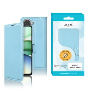 Etui Portefeuille Zanae pour Redmi A5 4G, Bleu clair