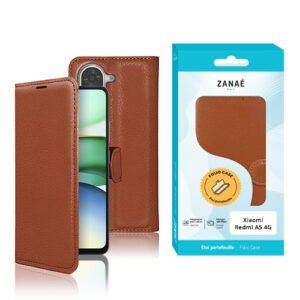 Etui Portefeuille Zanae pour Redmi A5 4G, Marron