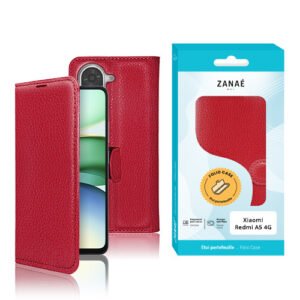 Etui Portefeuille Zanae pour Redmi A5 4G, Rouge