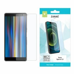 Verre trempé ZANAÉ pour Sony Xperia L3 avec film transparent et emballage bleu moderne
