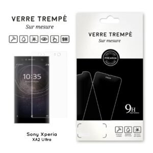 Verre trempé 9H sur mesure pour Sony Xperia XA2 Ultra, protection écran premium.