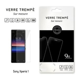 Verre trempé 9H Premium pour Sony Xperia 1, protection d’écran transparente et résistante.