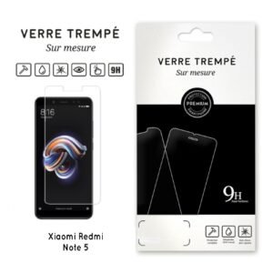 Verre trempé 9H Xiaomi Redmi Note 5, protection d’écran premium et anti-rayures.
