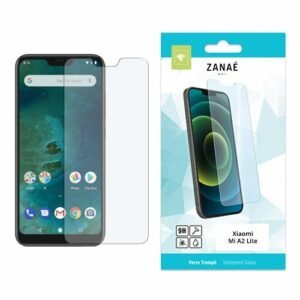 Verre trempé 9H ZANAÉ pour Xiaomi Mi A2 Lite avec protection d’écran transparente.