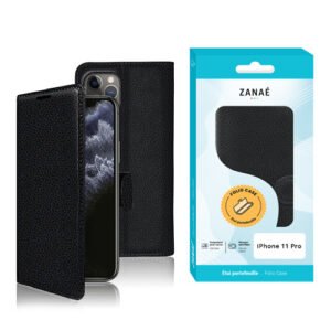 Etui Portefeuille Zanae pour iPhone 11 Pro, Noir