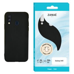 Coque Zanae Color pour Galaxy A40, Noir