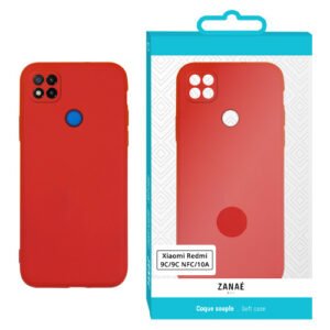 Coque Zanae Color pour Xiaomi Redmi 9C / 9C NFC / 10A, Rouge