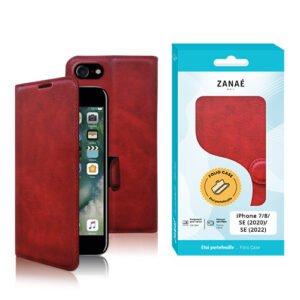 Etui Portefeuille Zanae Columbia pour iPhone 7 / 8 / SE (2020) / SE (2022), Rouge