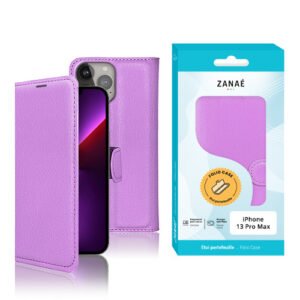Etui Portefeuille Zanae pour iPhone 13 Pro Max, Violet