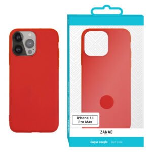 Coque Zanae Color pour iPhone 13 Pro Max, Rouge