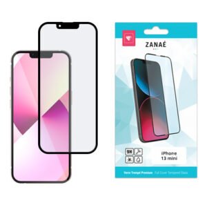 Verre trempe Full Cover pour iPhone 13 mini, Noir