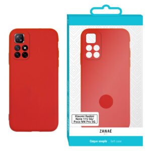 Coque Zanae Color pour Xiaomi Poco M4 Pro 5G / Redmi Note 11S 5G, Rouge