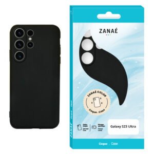 Coque Zanae Color pour Galaxy S23 Ultra, Noir