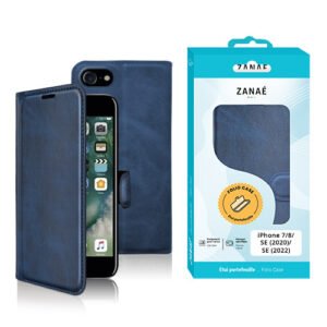 Etui Portefeuille Zanae Columbia pour iPhone 7 / 8 / SE (2020) / SE (2022), Marine