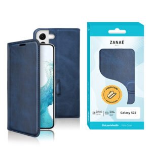 Etui Portefeuille Zanae Columbia pour Galaxy S22, Marine