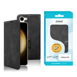 Etui Portefeuille Zanae Columbia pour Galaxy S23, Noir