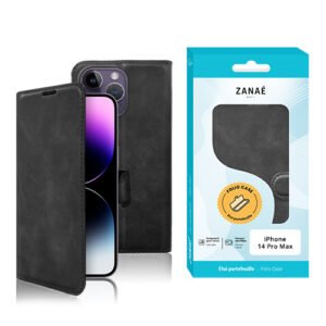 Etui Portefeuille Zanae Columbia pour iPhone 14 Pro Max, Noir