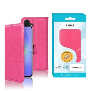 Etui Portefeuille Zanae pour Galaxy A37, fushia