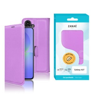 Etui Portefeuille Zanae pour Galaxy A37, violet