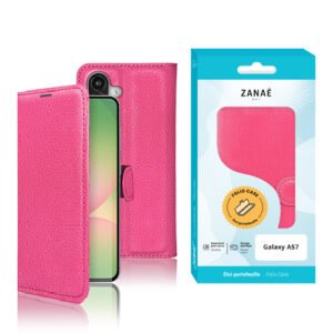 Etui Portefeuille Zanae pour Galaxy A57, fushia
