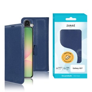 Etui Portefeuille Zanae pour Galaxy A57, marine