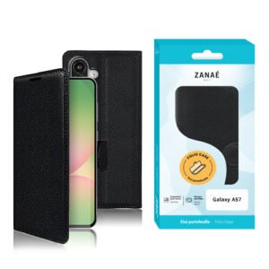 Etui Portefeuille Zanae pour Galaxy A57, noir