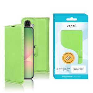 Etui Portefeuille Zanae pour Galaxy A57, vert